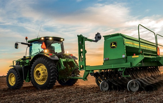 tracteur et semoir john deere