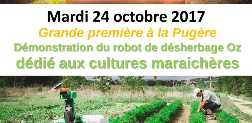 invitation à la démonstration du robot OZ NAIO TECHNOLOGIES 0 LA PUGERE le 24 Octobre 2017