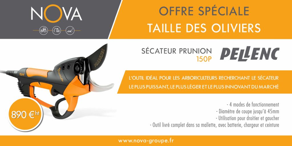 secateur PELLENC 150P taille des oliviers