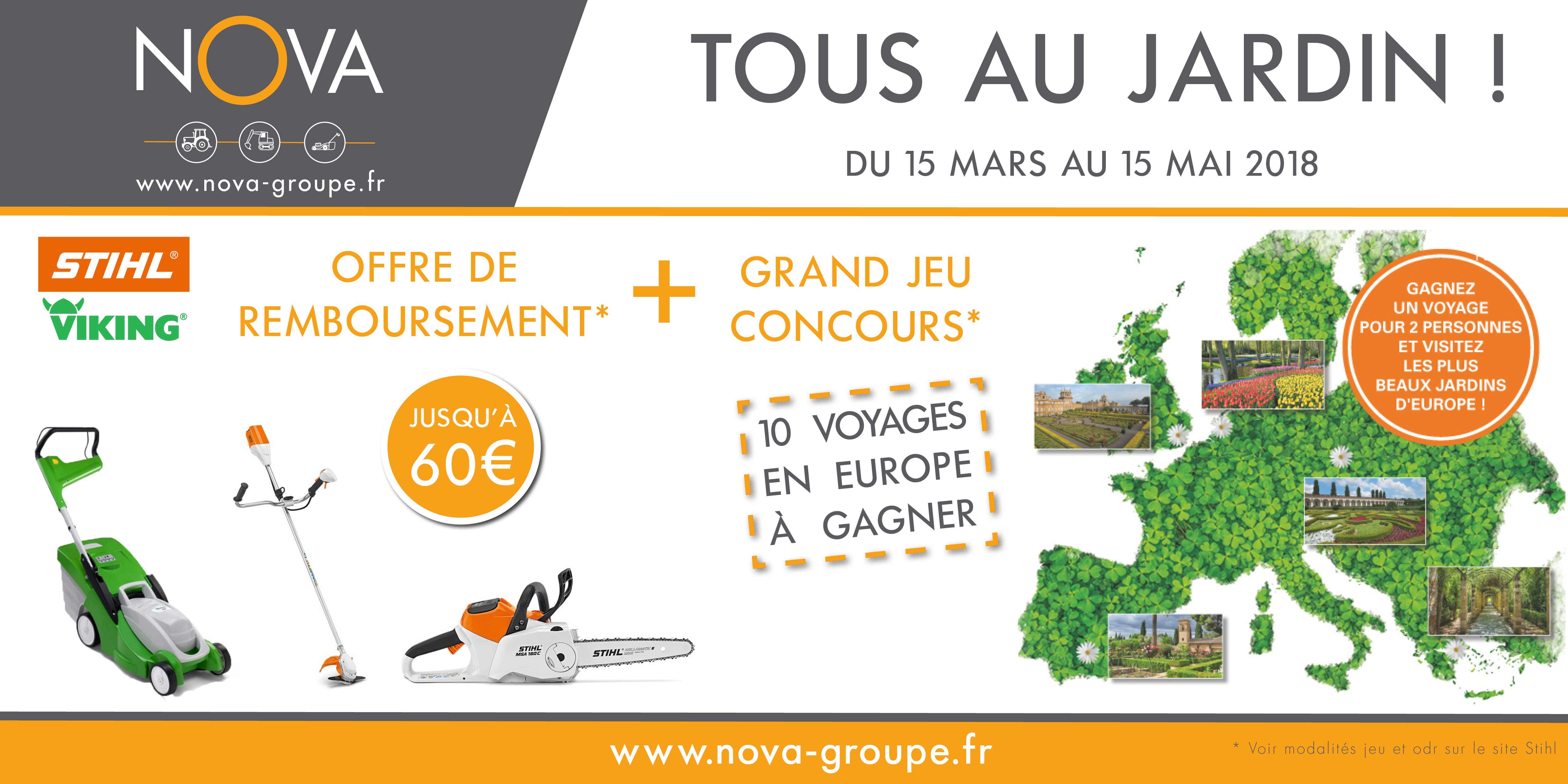 Tous au jardin! Gagnez un voyage en Europe et profitez d’offre de remboursement avec Stihl Viking