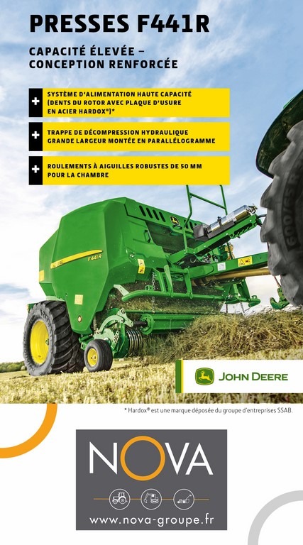 Nouvelles F441R Presses à chambre fixe john deere