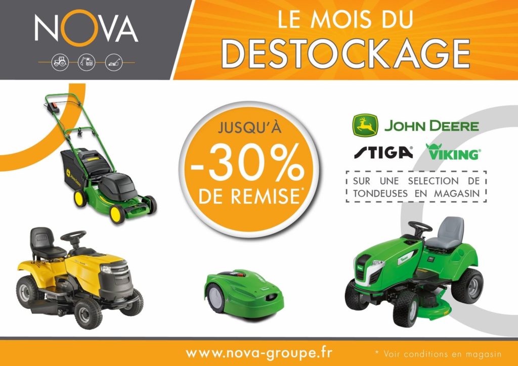 destockage tondeuses gazon viking john deere stiga chez nova paca