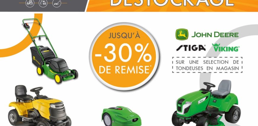 destockage tondeuses gazon viking john deere stiga chez nova paca