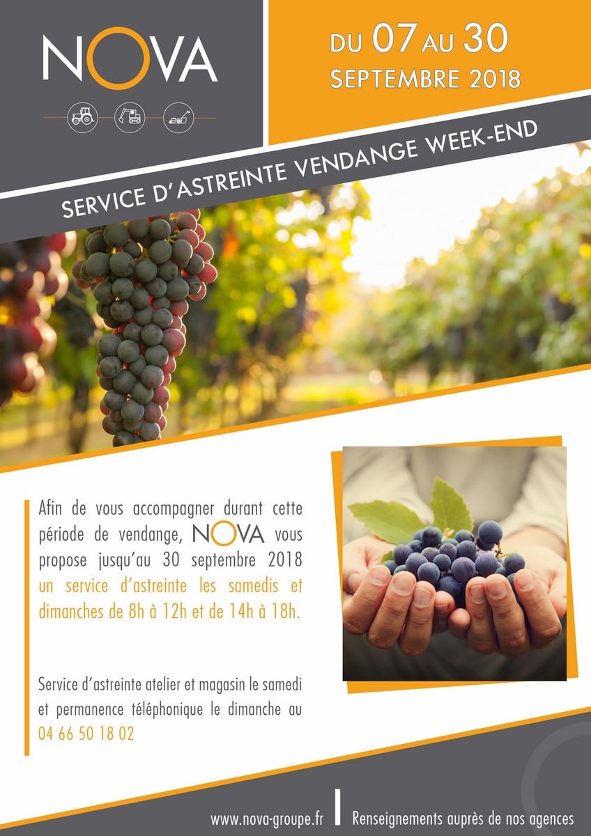 service astreinte vendanges 2018 - nova paca