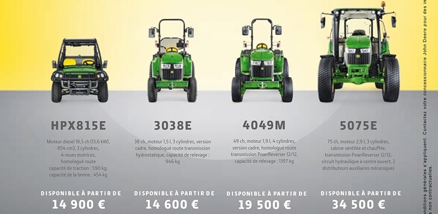 Tarif Spécial sur la Gamme Espaces Verts John Deere 2019 chez Nova !