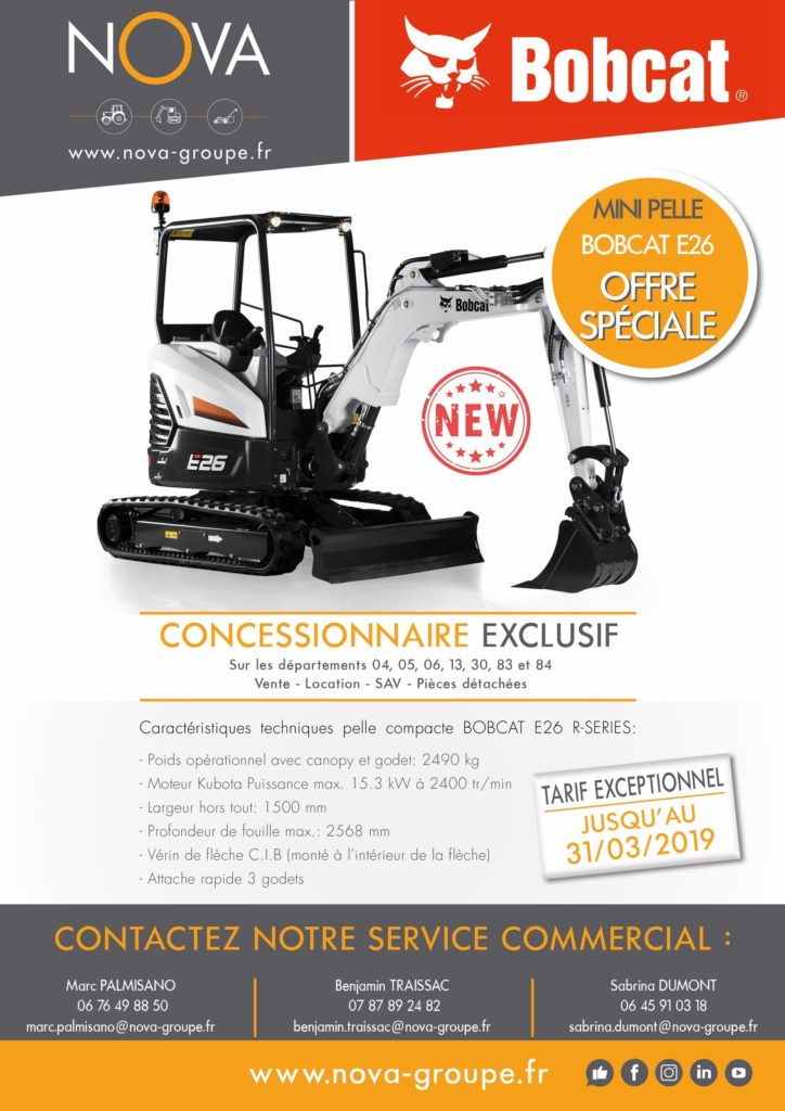 flyer bobcat R series E26 OFFRE 2019 promotion