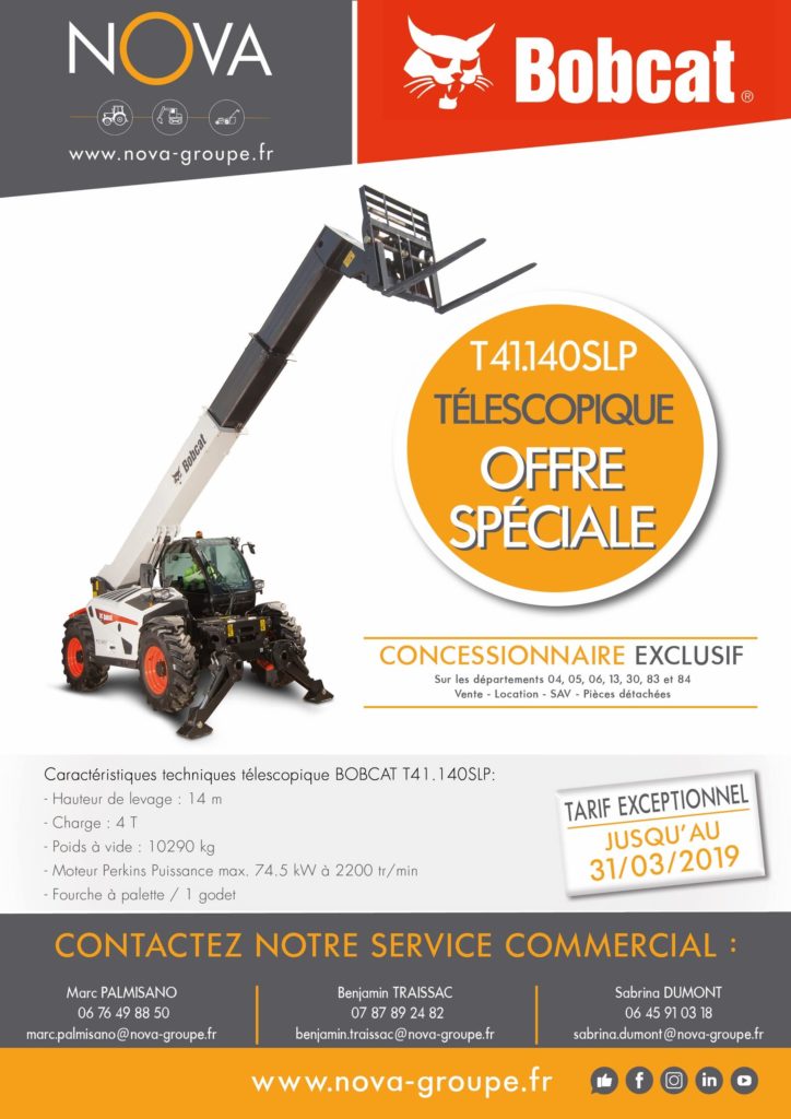 flyer bobcat TELESCO T41.140SLP OFFRE 2019 promotion