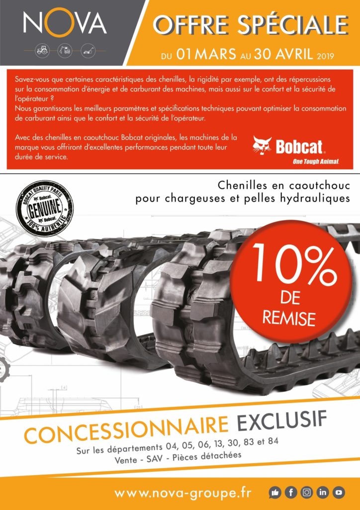 promotion chenilles bobcat mars avril 2019