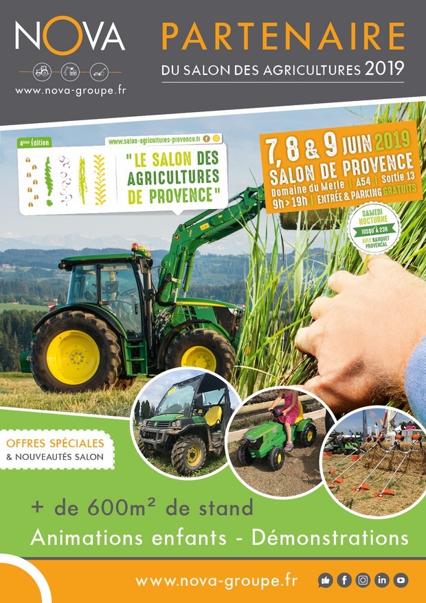 AFFICHE MAGASIN NOVA SALON DES AGRICULTURES DOMAINE DU MERLE 7 8 9 juin 2019