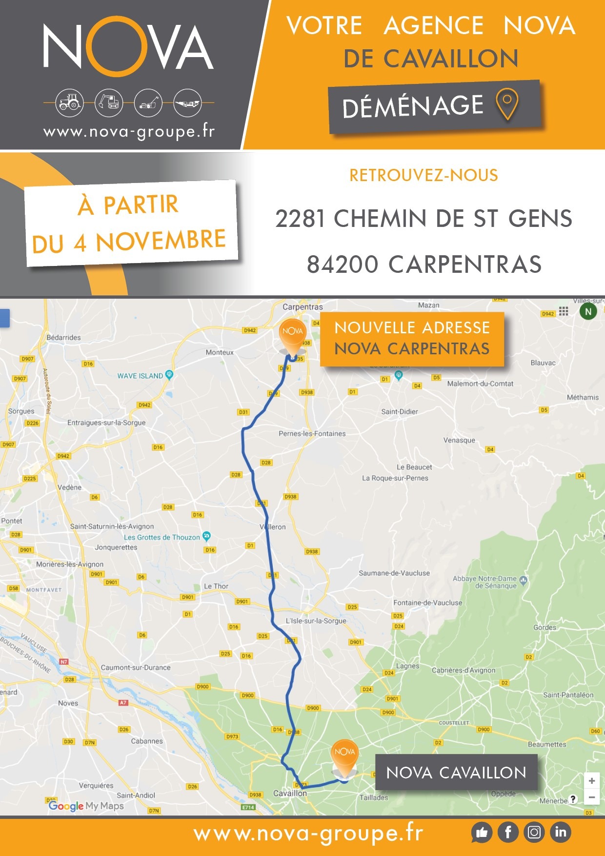 Votre agence de Cavaillon déménage sur Carpentras !