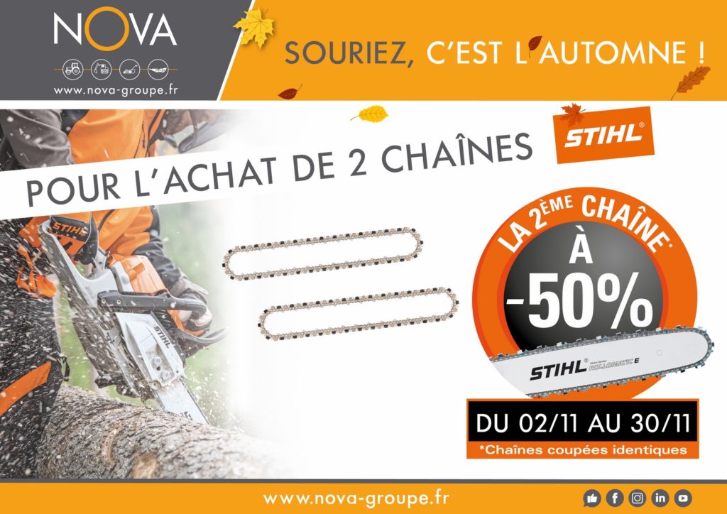 offre-automne-stihl-50-pourcent-de-remise-sur-la-2eme-chaine-de-tronconneuse