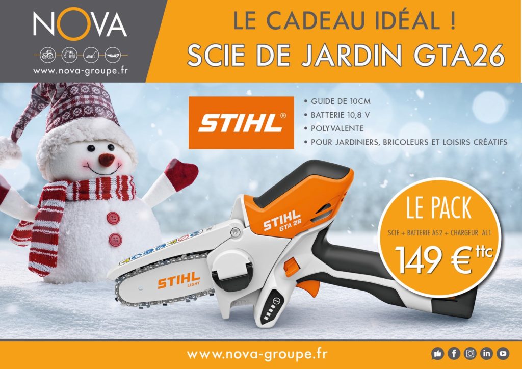 Offre Cadeau Noel chez Nova Groupe Scie de jardin et loisirs creatifs stihl gta26