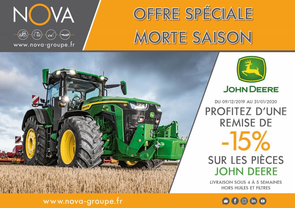 jd morte saison 2019 2020 offre speciale chez nova concessionnaire john deere paca sur france