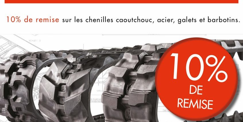 remise 10 pourcent sur les chenilles bobcat Janvier 2020 (promotion nova bobcat paca)