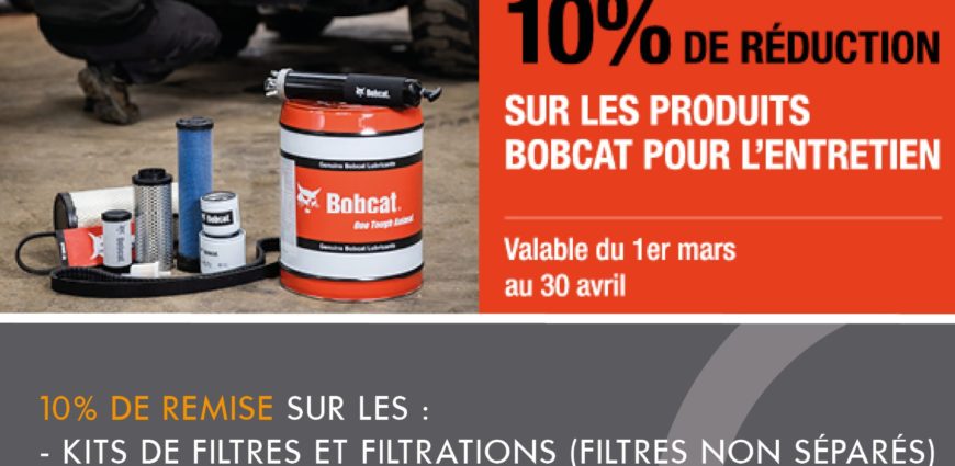 promotion entretien bobcat mars avril 2020