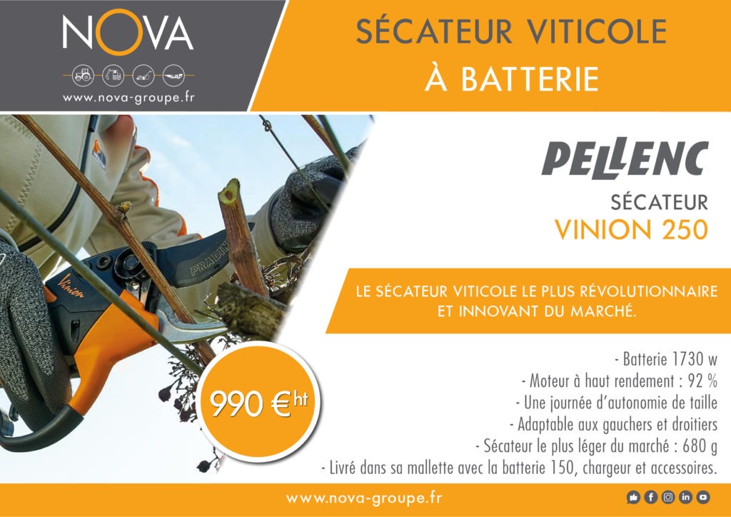 PELLENC VINION 250 09 2020 secateur viticole vignes viticulture 