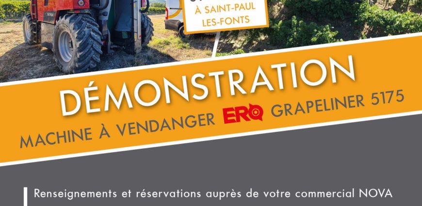 invitation nova machine a vendanger 07 octobre 2020 30330 saint paul les fonts