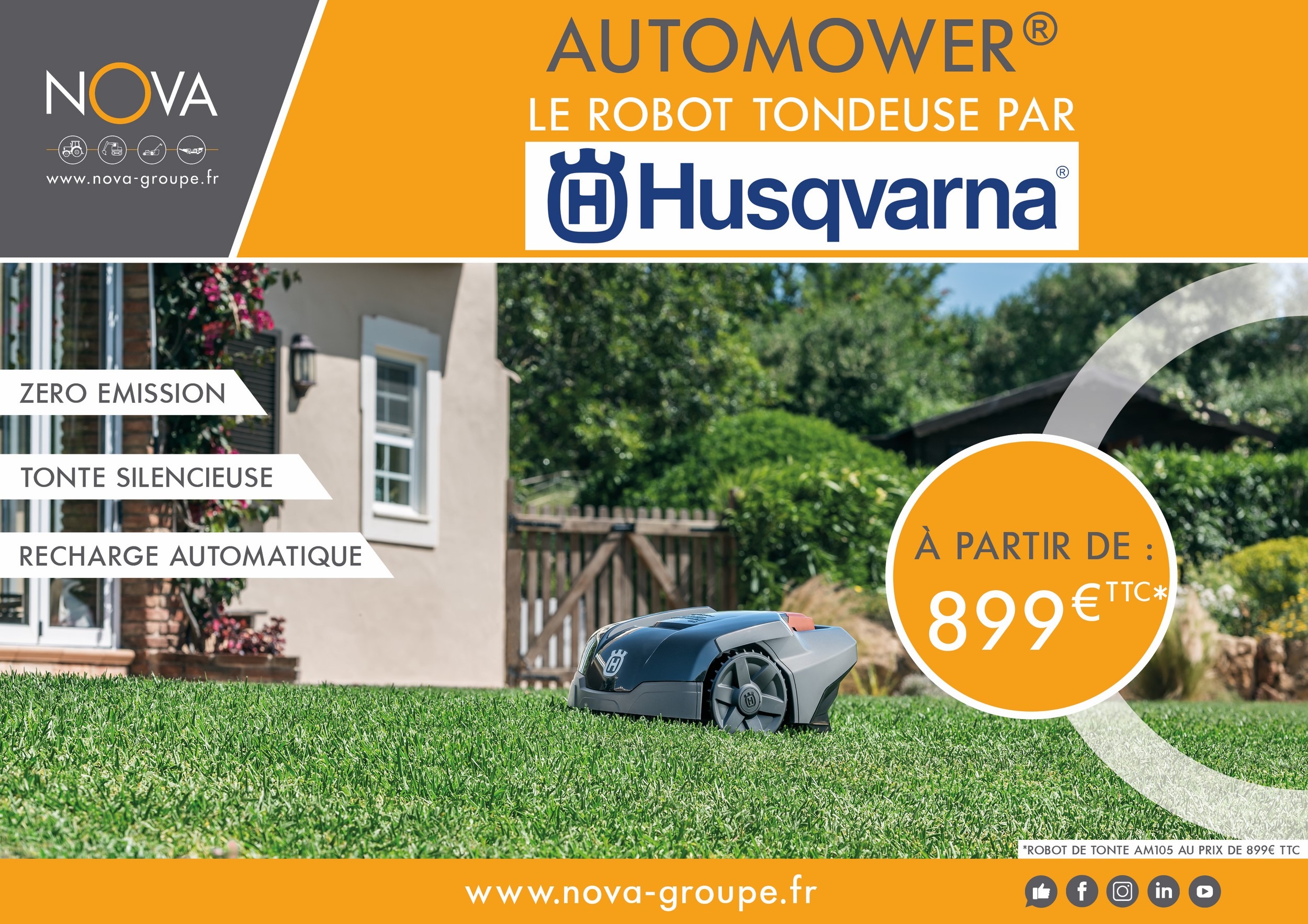 Votre robot de tonte HUSQVARNA à partir de 899€ ttc !