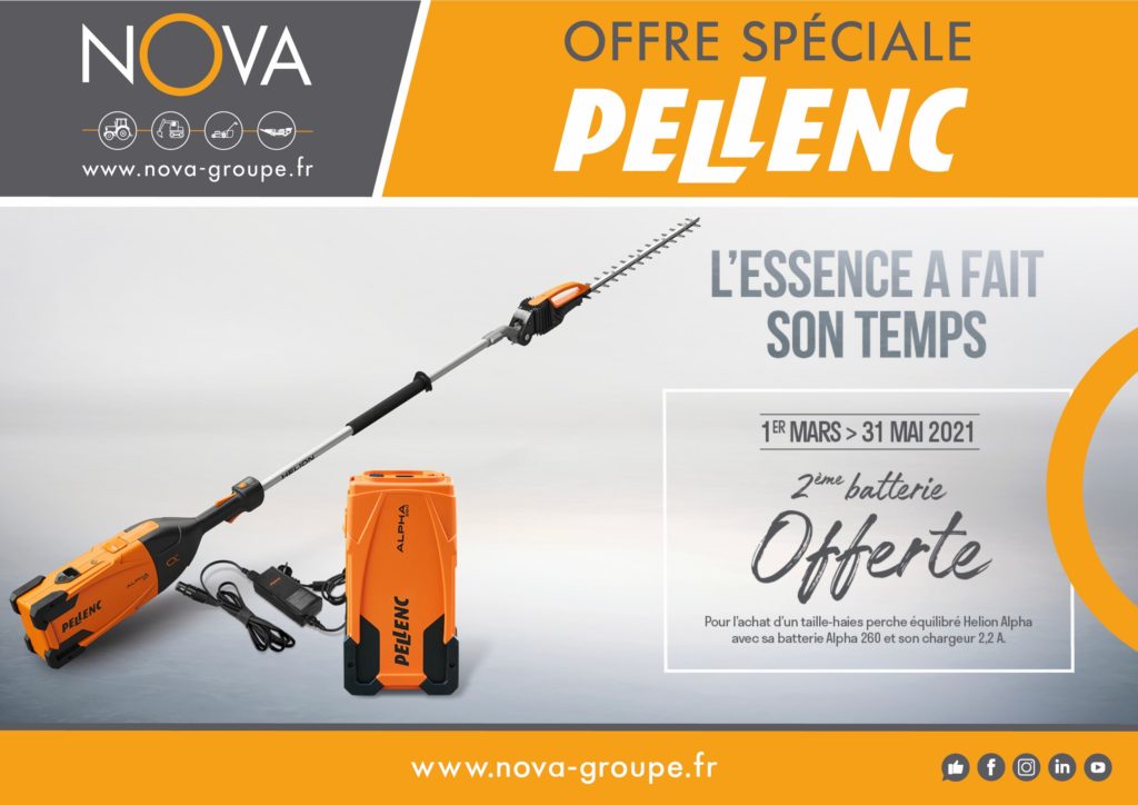 pellenc offre 2eme batterie offerte 2021