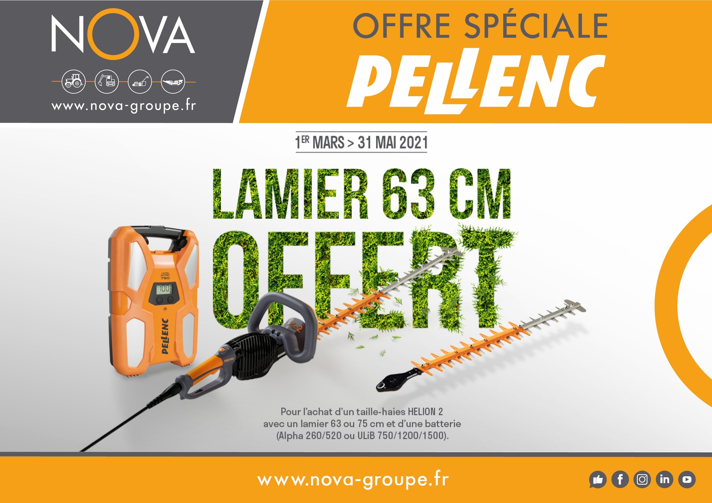 Offres PELLENC 2021 : Lamier offert / 2ème batterie offerte / TVA offerte !