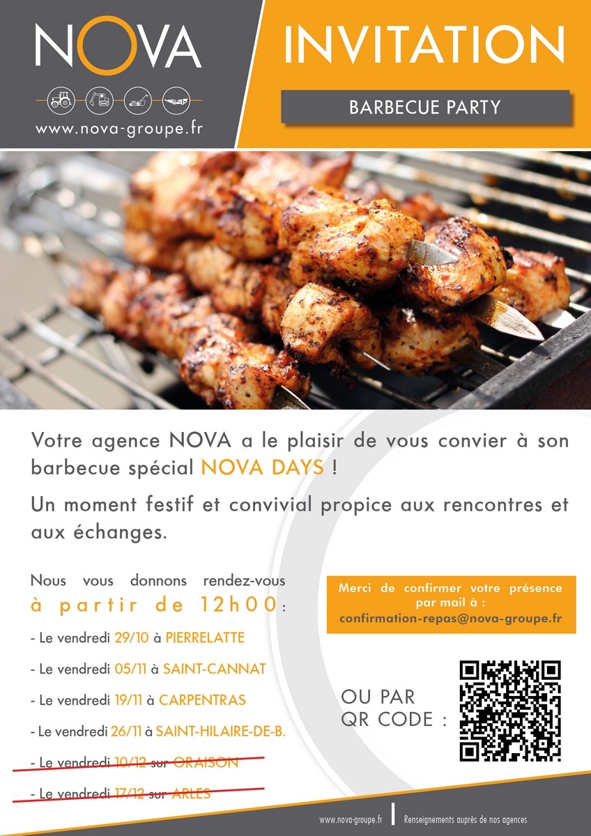 Barbecue Party dans vos agences NOVA !