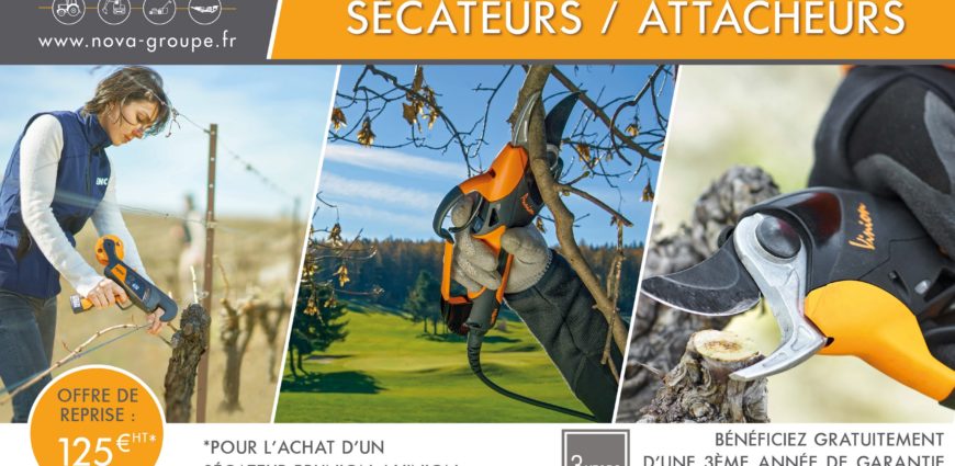 reprise secateurs + 3 ans de garantie PELLENC
