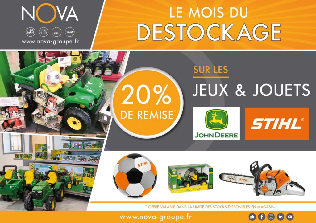 Destockage jeux jouets john deere stihl fevrier 2022 nova groupe