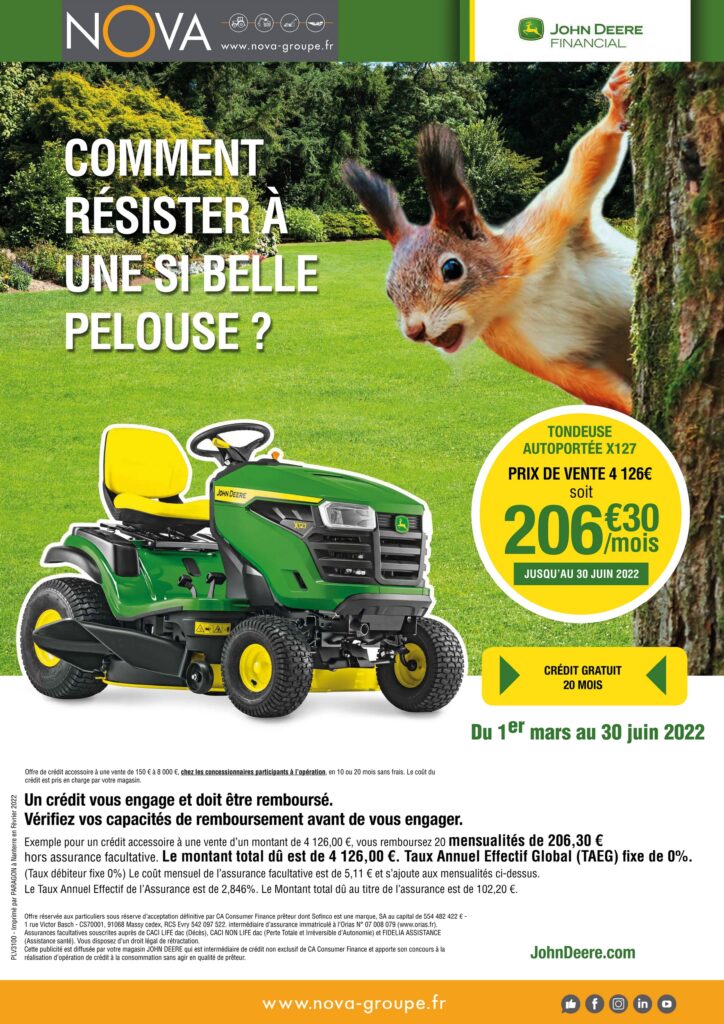 Visuel Campagne John Deere financement 2022 plaisance