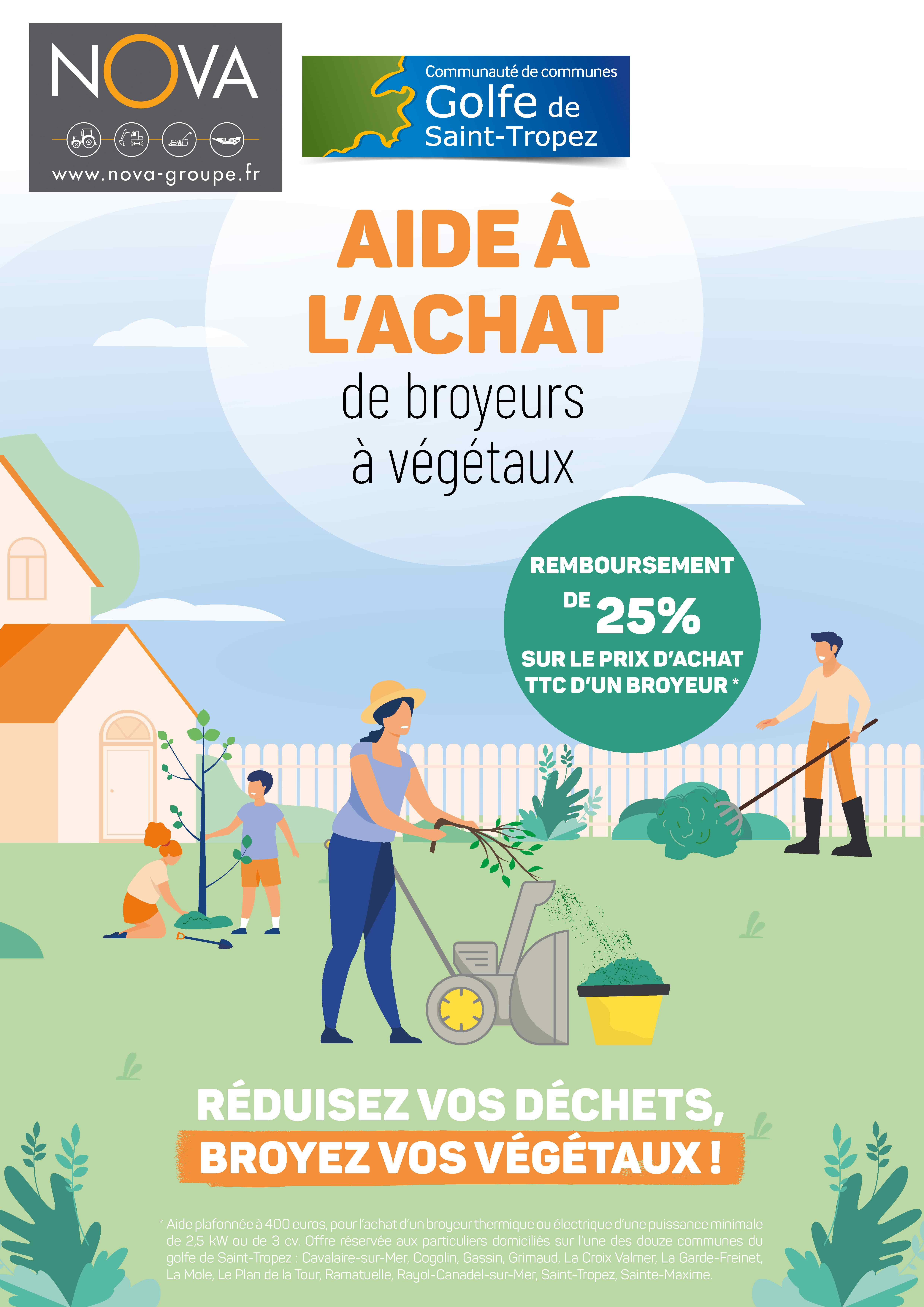 Aide à l’achat de 25% sur les broyeurs à végétaux sur COGOLIN *