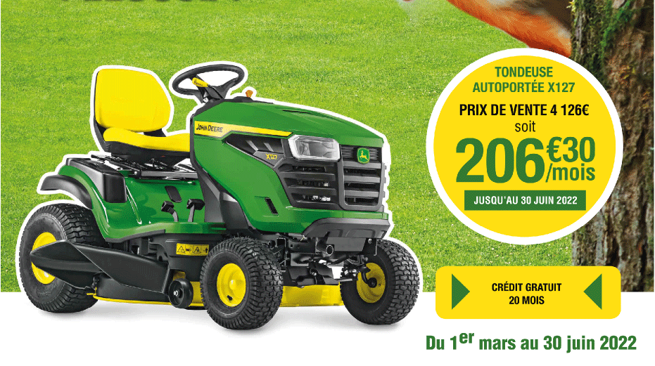 Offre de financement John Deere : 20 mois de crédit gratuit