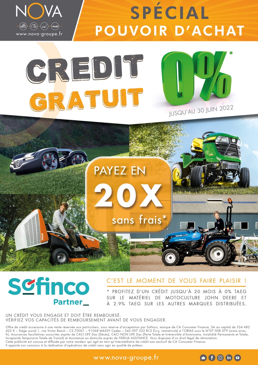 Spécial pouvoir d’achat : crédit gratuit jusqu’à 20X sans frais !*