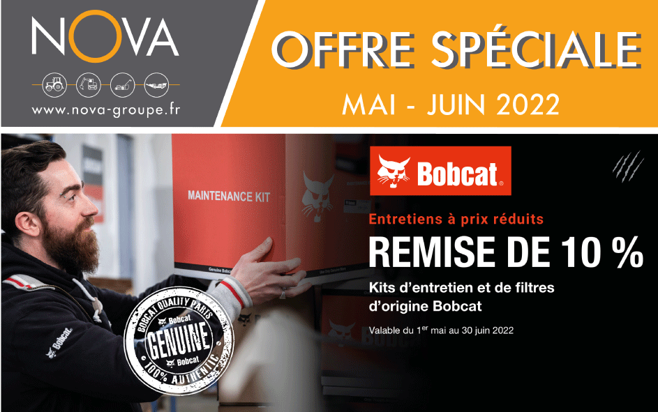 Promotion BOBCAT mai – juin 2022 : 10% de remise sur les kits d’entretiens et filtres d’origine Bobcat !