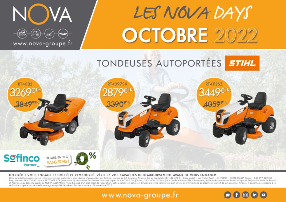 Retour des offres NOVA DAYS STIHL jusqu'au 31/10/22