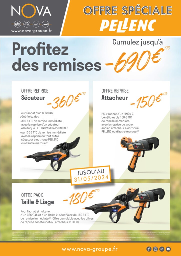 Pellenc lance les sécateurs vigne C35 et C45 pour remplacer le Vinion