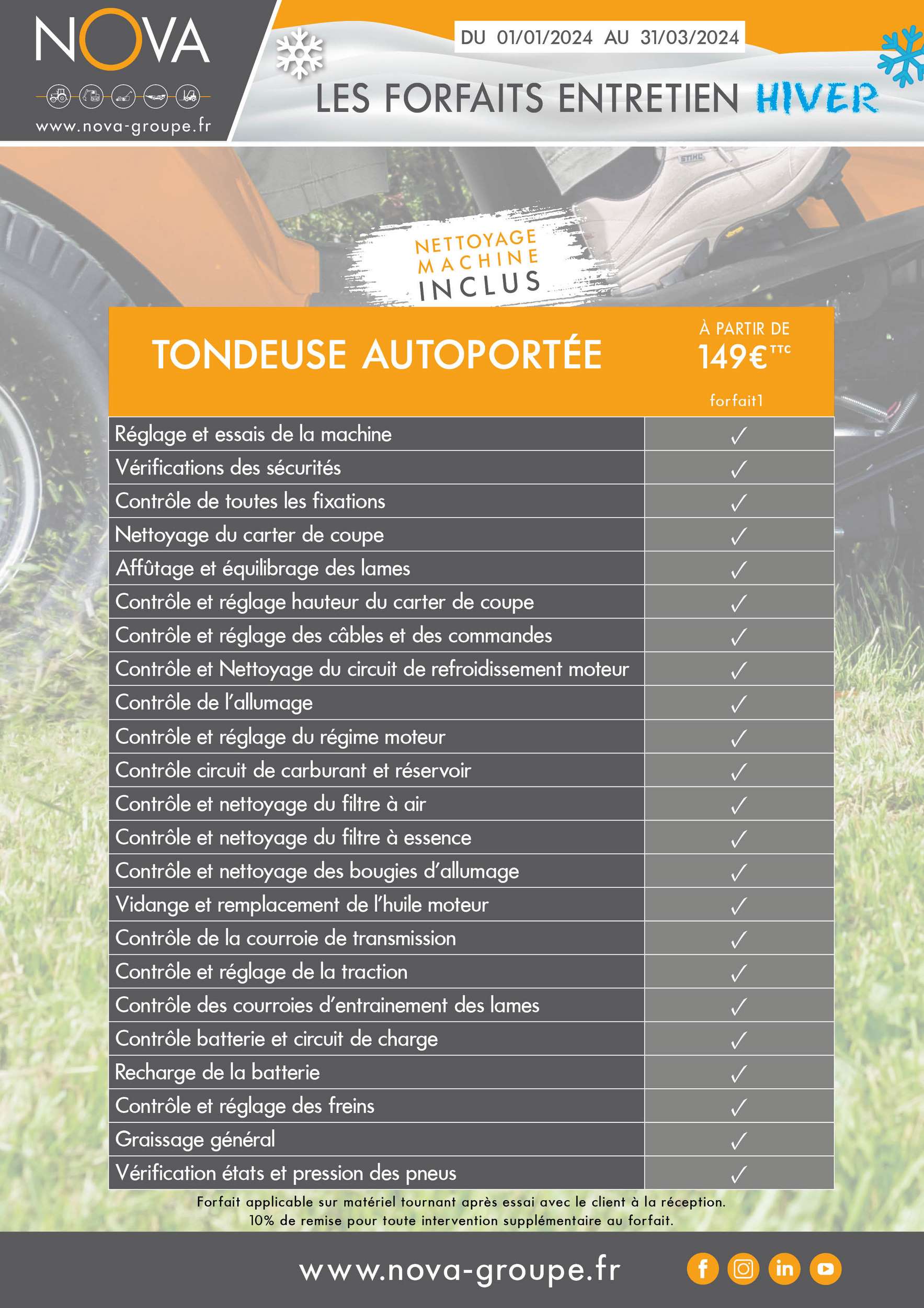 Joint pour tondeuse Electrique - Promos Soldes Hiver 2024