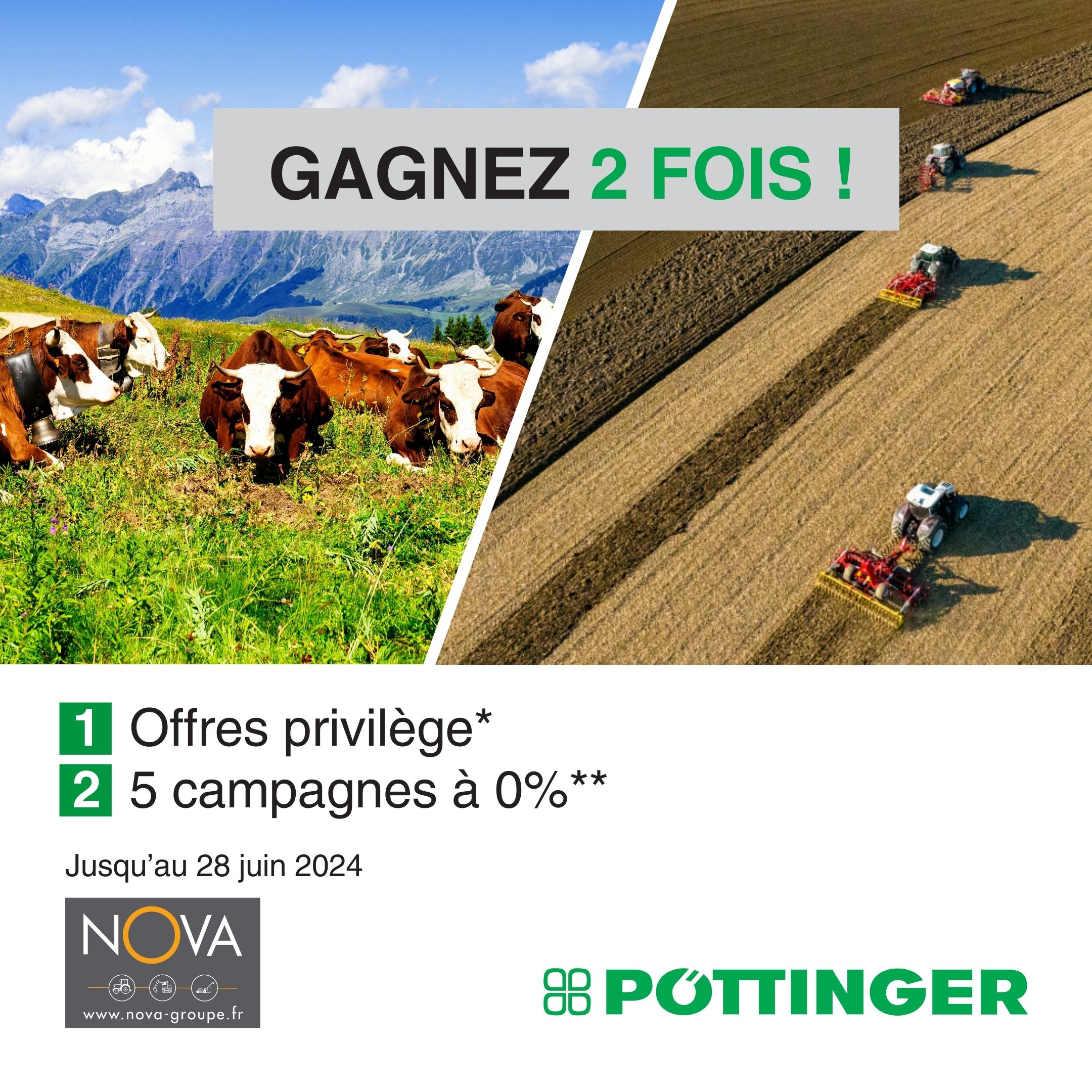 Offres privilège Pöttinger ! Profitez de 5 campagnes à taux à !