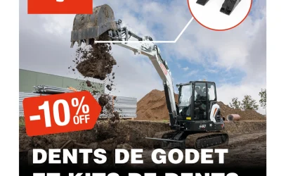 10% de remise sur les dents godets et kits de dents
