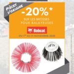 𝟐𝟎% 𝐝𝐞 𝐫𝐞𝐦𝐢𝐬𝐞 sur les brosses pour balayeuses BOBCAT