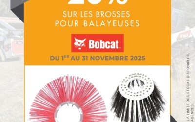 𝟐𝟎% 𝐝𝐞 𝐫𝐞𝐦𝐢𝐬𝐞 sur les brosses pour balayeuses BOBCAT