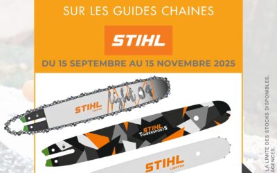 𝟏𝟓% 𝐝𝐞 𝐫𝐞𝐦𝐢𝐬𝐞 sur les guides-chaînes STIHL