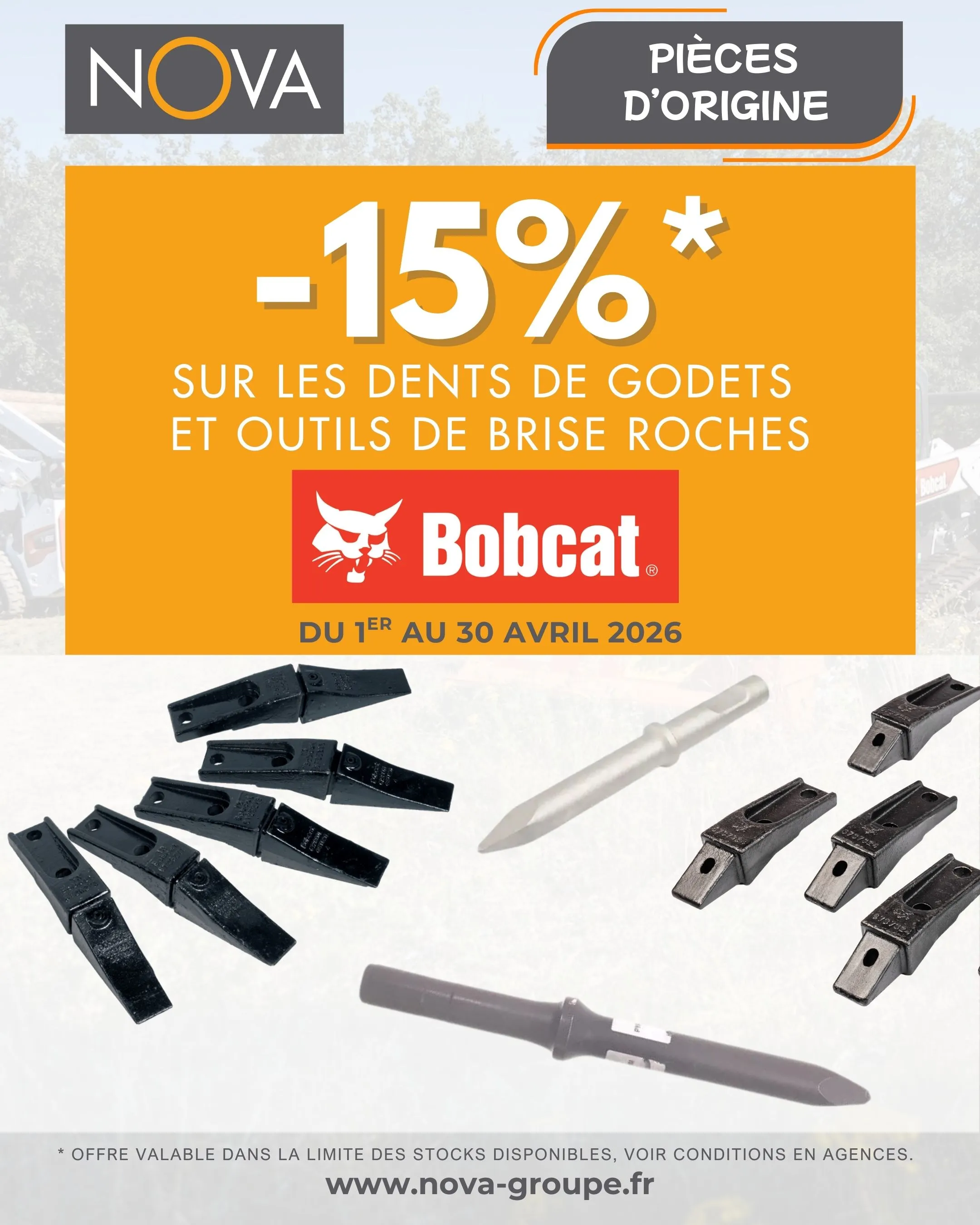 promotion sur les pièces d’origine Bobcat dents de godets et outils de brise-roches promotion sur les pièces d’origine Bobcat dents de godets et outils de brise-roches