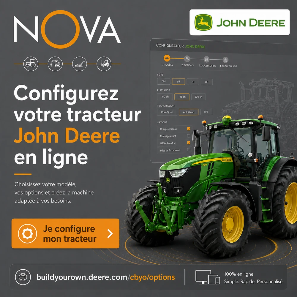 configurateur tracteur john deere en ligne nova concessionnaire